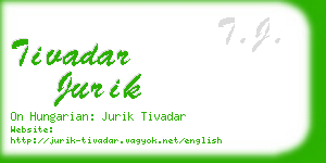 tivadar jurik business card